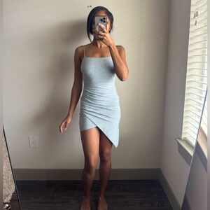Windsor Silver Asymmetrical Bodycon Dress